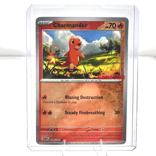 Pokemon 151 Charmander #4 GameStop Stamped R/H