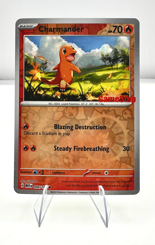 Pokemon 151 Charmander #4 GameStop Stamped R/H