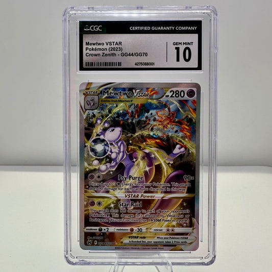 2023 Pokemon Crown Zenith Mewtwo Vstar  #GG44/GG70 Galarian Gallery CGC Gem Mint 10